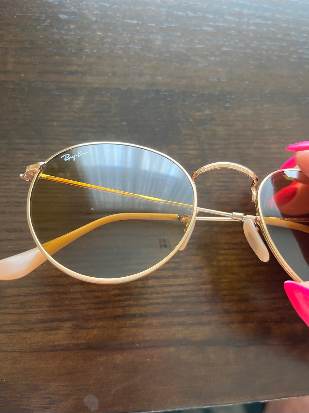Ray-Ban Gold Frame Sunglasses with Brown Lenses - Picture 4 of 4
